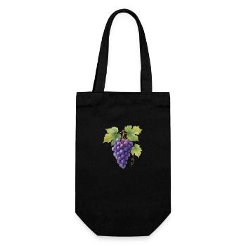 grapes - Gift Bag for Bottles - black - Front