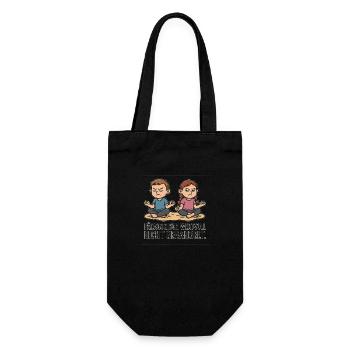 Pedagogically valuable, not wrangling, meditation - Gift Bag for Bottles - black - Front
