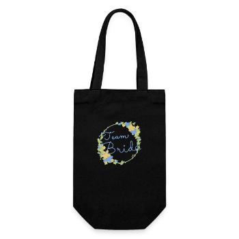 Team Bride /Team Braut - Gift Bag for Bottles - black - Front