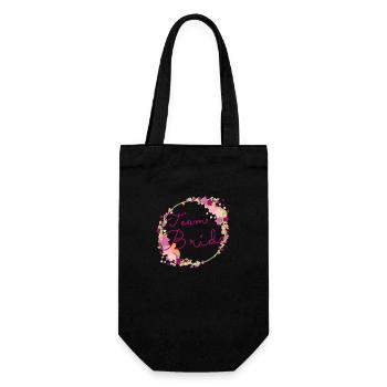 Team Bride /Team Braut - Gift Bag for Bottles - black - Front