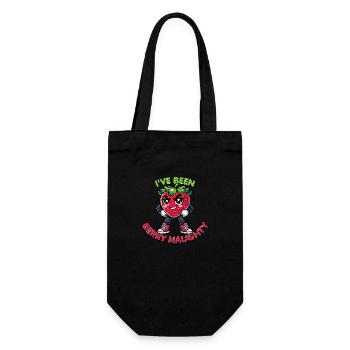Berry Naughty Fraise Drôle & Sassy Jeu de mots Design - Sac à bouteille - noir - Devant