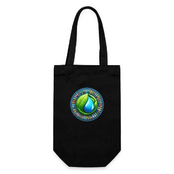 Natur und Umwelt Logo - Geschenkbeutel für Flaschen - Schwarz - Vorne