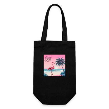 Flamingo - Gift Bag for Bottles - black - Front
