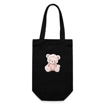 Cute Baby Teddy Bear - Gift Bag for Bottles - black - Front