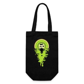 Sunset Kiwi Saft - Geschenkbeutel für Flaschen - Schwarz - Vorne