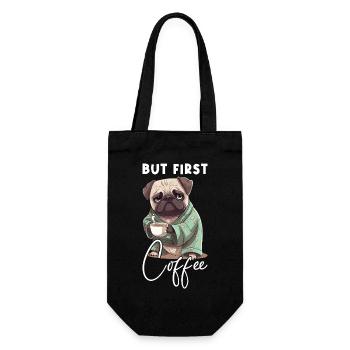 Café Carlin Chien Mais Premier Café Dire Drôle - Sac à bouteille - noir - Devant