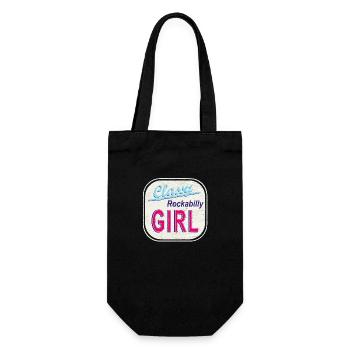 Classy Rockabilly Girl Vintage Logo - Gift Bag for Bottles - black - Front