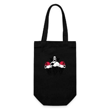 3 freunde party team crew pirat seeraeuber matrose - Geschenkbeutel für Flaschen - Schwarz - Vorne