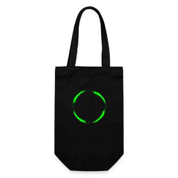 Circle light green brush vector ring design green - Gift Bag for Bottles - black - Front