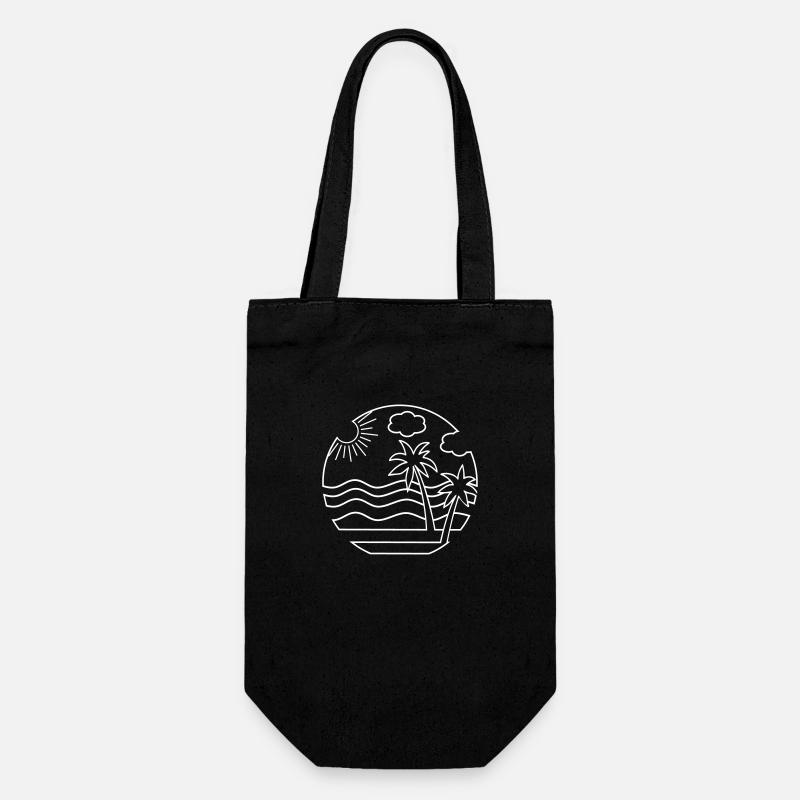 Strand - Geschenkbeutel für Flaschen - Schwarz