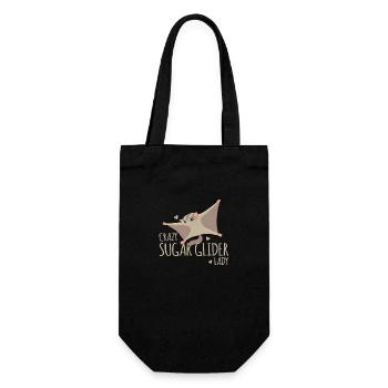 Crazy sugar glider lady! - Gift Bag for Bottles - black - Front