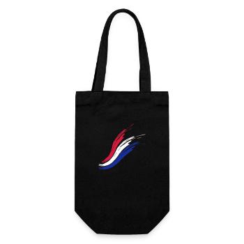 France flag color painted drop team homeland - Gift Bag for Bottles - black - Front