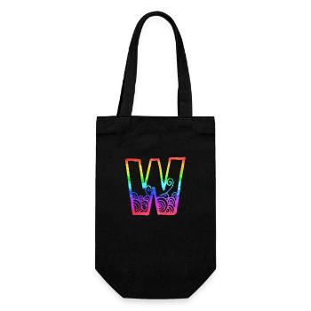 rainbow w - Gift Bag for Bottles - black - Front