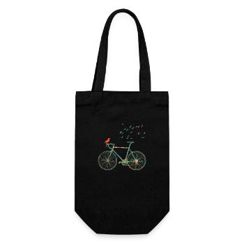 fahrrad e 4 - Geschenkbeutel für Flaschen - Schwarz - Vorne