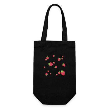 Fraises - Sac à bouteille - noir - Devant
