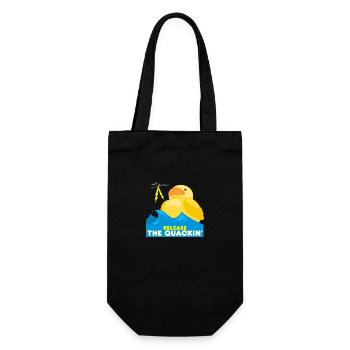 Badeente Ente Quietscheente - Geschenkbeutel für Flaschen - Schwarz - Vorne