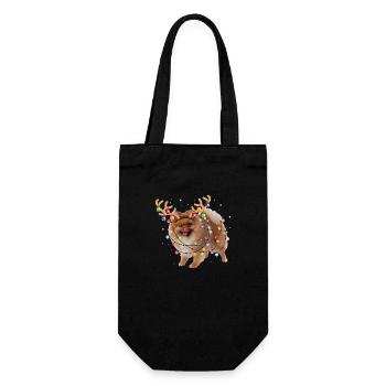 Noël Poméranien Lover Noël Chien Cadeau - Sac à bouteille - noir - Devant