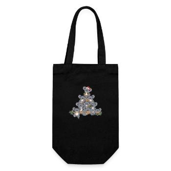 Arbre de Noël Koala avec Lumières Pingouin Fun - Sac à bouteille - noir - Devant