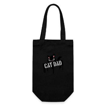 Cat Father Stamp Logo - Gift Bag for Bottles - black - Front