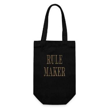 Rule Maker Rule Breaker - Geschenkbeutel für Flaschen - Schwarz - Vorne