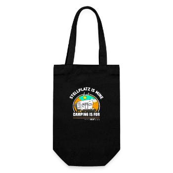 Camper Familie - Camping Wagen - Geschenkbeutel für Flaschen - Schwarz - Vorne