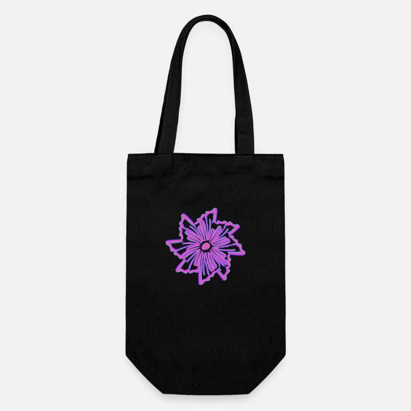 Blüte - Geschenkbeutel für Flaschen - Schwarz