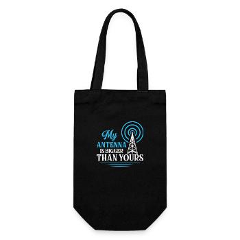 My Antenna Is Bigger Than Yours Operator Amateur - Gift Bag for Bottles - black - Front