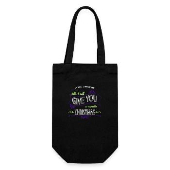 bodybuilder animal dinosaurs humor joke santa fun - Gift Bag for Bottles - black - Front