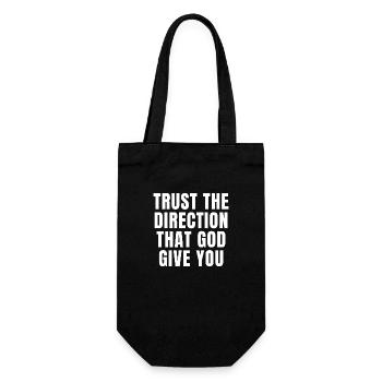 Trust The Direction That God Give You - Christian - Gift Bag for Bottles - black - Front