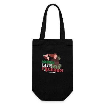 Women Life Freedom - Cute Iranian Women - Gift Bag for Bottles - black - Front