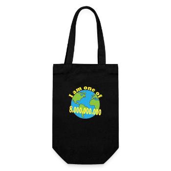 I am one of 8 000 000 000 - Gift Bag for Bottles - black - Front