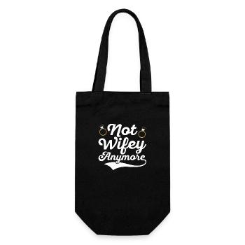 Not Wifey Anymore Ex-Wife Divorce Divorcee - Gift Bag for Bottles - black - Front