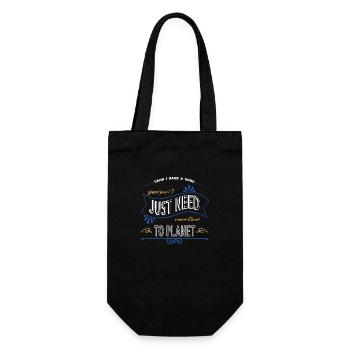 gift space travel believe earth awesome astrology - Geschenkbeutel für Flaschen - Schwarz - Vorne