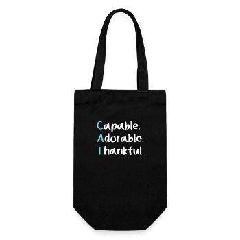 cats capable adorable thankful - Geschenkbeutel für Flaschen - Schwarz - Vorne