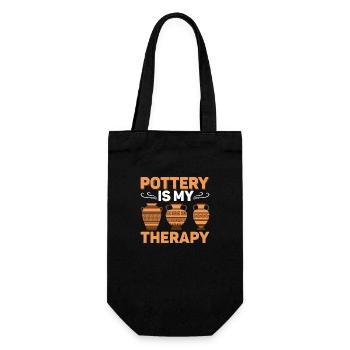 La poterie est mon artiste céramiste de pot de thérapie - Sac à bouteille - noir - Devant