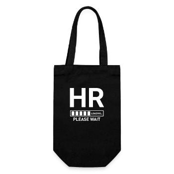 HR Loading Please Wait - Gift Bag for Bottles - black - Front
