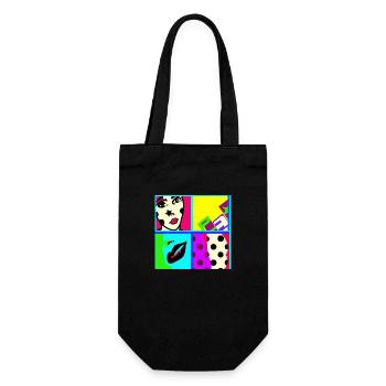 Pop art - Geschenkbeutel für Flaschen - Schwarz - Vorne