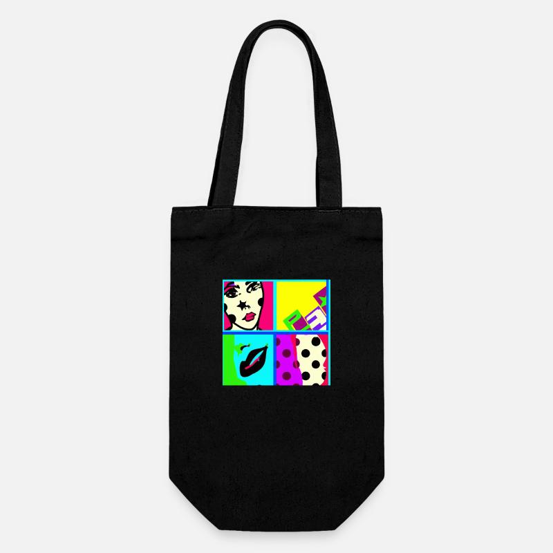 Pop art - Geschenkbeutel für Flaschen - Schwarz
