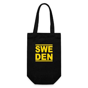 Schweden - Geschenkbeutel für Flaschen - Schwarz - Vorne