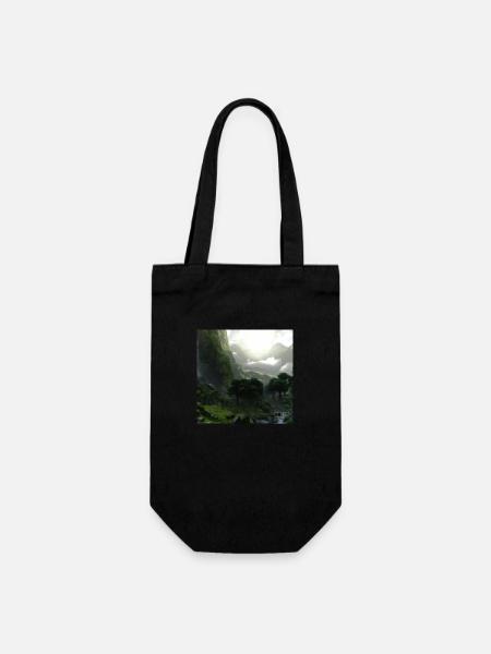 Wunderschöne Berglandschaft - Geschenkbeutel für Flaschen - Schwarz