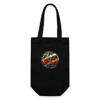 London England UK City Vintage Retro Skyline - Gift Bag for Bottles - black - Front