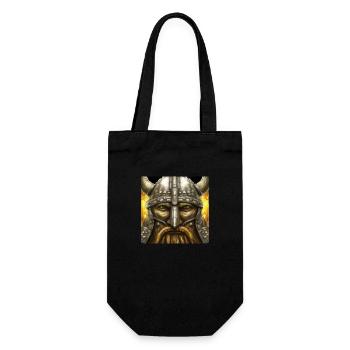 Angry Viking Head - Gift Bag for Bottles - black - Front