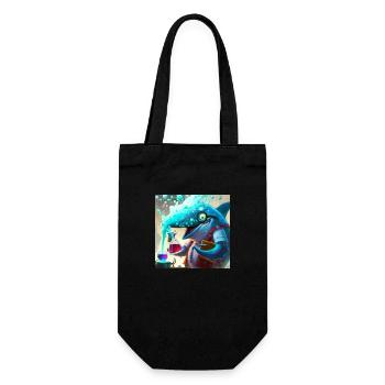 Mad dolphin scientist experimenting - Gift Bag for Bottles - black - Front