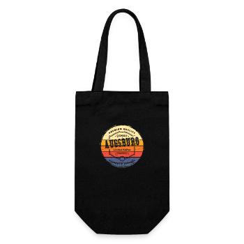 Augsburg Germany City Vintage Retro Skyline - Gift Bag for Bottles - black - Front