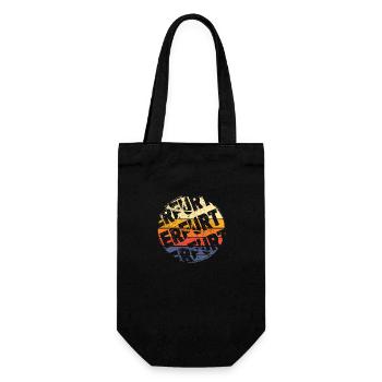 Erfurt Germany City Vintage Retro Skyline - Gift Bag for Bottles - black - Front