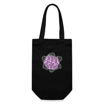 adopted family love joke birthday present idea - Gift Bag for Bottles - black - Front