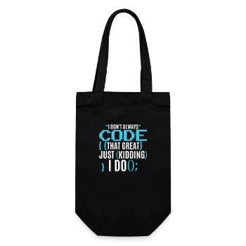 I Don't Always Code That Great - Gift Bag for Bottles - black - Front