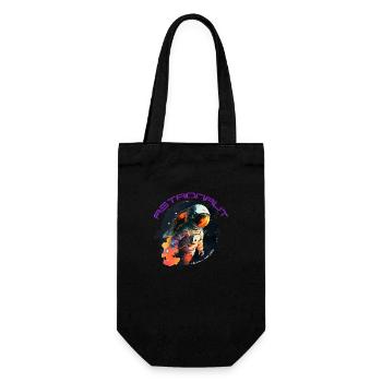 Cosmic Adventure: A Vibrant and Colorful Astronaut - Gift Bag for Bottles - black - Front