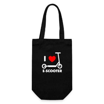E-Scooter E-Roller Scooter - Geschenkbeutel für Flaschen - Schwarz - Vorne