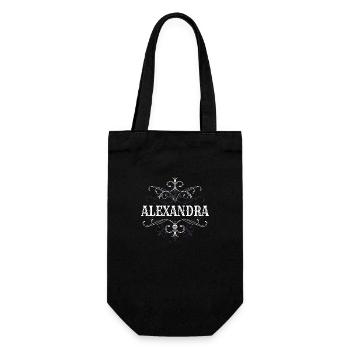 Alexandra Name Vorname Personalisiert - Geschenkbeutel für Flaschen - Schwarz - Vorne
